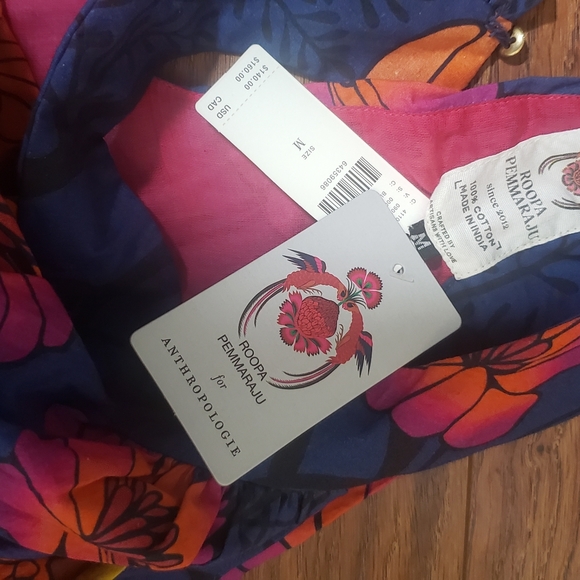 SOLD- NWT Anthropologie Roopa Permajaru Floral Halter Tank - Picture 5 of 5